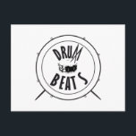 ポストカードドラム ポストカード<br><div class="desc">ベーストドラム、スネア、ドラムスティック – ドラムの愛のための「ドラムビート」</div>