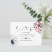 ポストカードネイビーブルーコーラルフローラ保存日 ポストカード (スタンド正面)