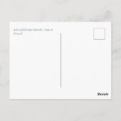 ポストカードネイビーブルーコーラルフローラ結婚スクリプトのセット ポストカード (裏面)