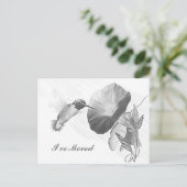 ポストカードハミングバード&モーニンググローリーパソコンを移動 案内ポストカード (スタンド正面)