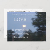 ポストカードハート形の月 ポストカード (正面/裏面)