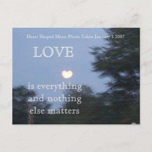 ポストカードハート形の月 ポストカード (正面)
