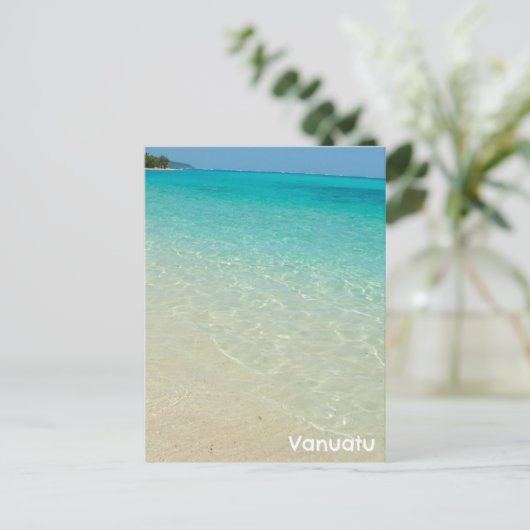 ポストカードバヌアツサウスパシフィック諸島ウォータービーチ ポストカード (スタンド正面)