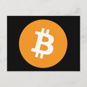 ポストカードビットコインブラックオレンジ暗号通貨 ポストカード