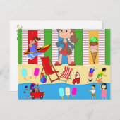 ポストカードビーチアイスクリーム ポストカード (正面/裏面)