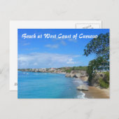 ポストカードビーチアットキュラソー西海岸 ポストカード (正面/裏面)