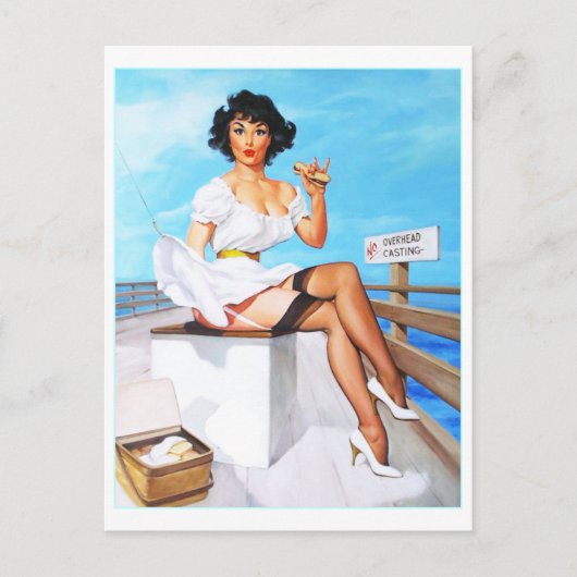 ポストカードピンアップガールズアートヴィンテージレトロプリント ポストカード (正面)