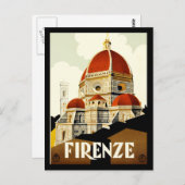 ポストカードフィレンツェイタリアプリントグリーティング ポストカード (正面/裏面)