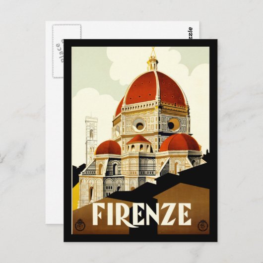 ポストカードフィレンツェイタリアプリントグリーティング ポストカード (正面/裏面)