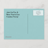 ポストカードフォンデュパーティーレトロヴィンテージホストカップル インビテーションポストカード (裏面)