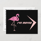 ポストカードフラミンゴ新しいアドレスPCレトロ 案内ポストカード (正面/裏面)