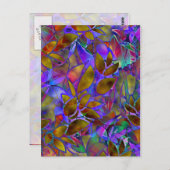 ポストカードフローラ抽象芸術ステンドグラス ポストカード (正面/裏面)