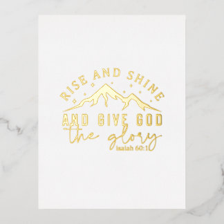 ポストカードホリディクリスチャンの聖句 箔シーズンポストカード