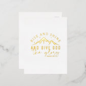 ポストカードホリディクリスチャンの聖句 箔シーズンポストカード (正面/裏面)