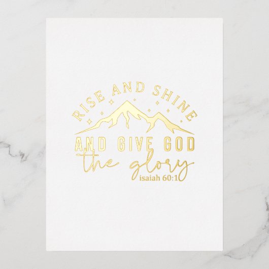 ポストカードホリディクリスチャンの聖句 箔シーズンポストカード (正面)