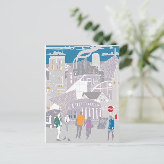 ポストカードマンチェスターイラストレーションアートワーク ポストカード (スタンド正面)