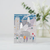 ポストカードマンチェスターイラストレーションアートワーク ポストカード (スタンド正面)