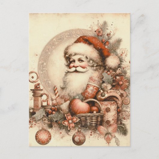 ポストカードメリークリスマスラブサンタ ポストカード (正面)