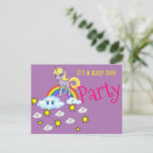 ポストカードユニコーンレインボークラウドスリープパーティー ポストカード (スタンド正面)