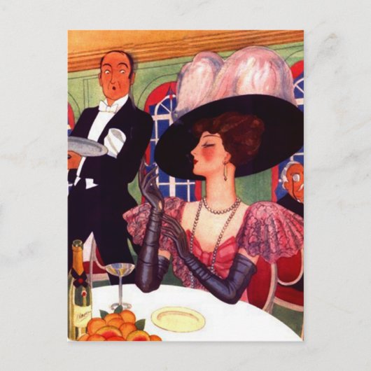 ポストカードレトロファッションヴィンテージエドワーディアンスタイル ポストカード (正面)