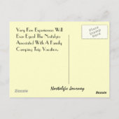 ポストカードレトロ計画RVキャンピングトリップバケーション ポストカード (裏面)