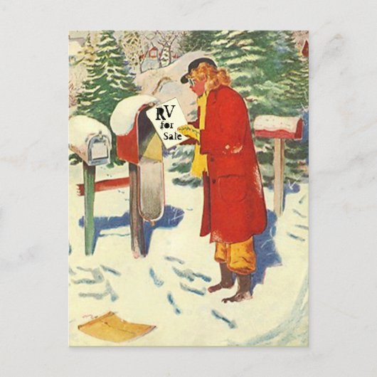 ポストカードレトロ計画RVキャンピングトリップバケーション ポストカード (正面)