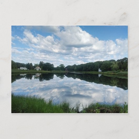 ポストカードロードアイランド(RI)ウォーターフロント反射 ポストカード (正面)