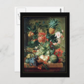 ポストカードヴィンテージアートスチルライフフラワーフルーツ ポストカード (正面/裏面)