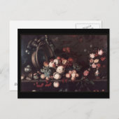 ポストカードヴィンテージアートスチルライフ花 ポストカード (正面/裏面)