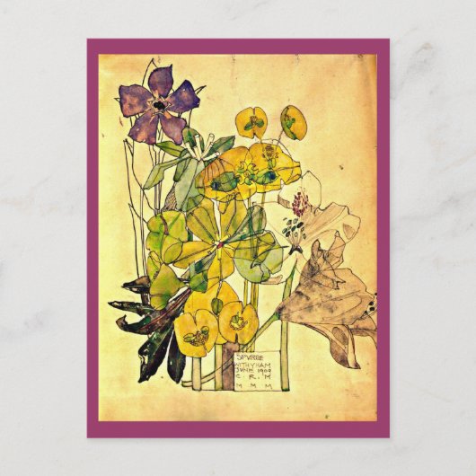 ポストカードヴィンテージアートチャールズレンニーマッキントッシュ2 ポストカード (正面)