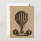 ポストカードヴィンテージアートホットエアバルーン5 ポストカード (正面/裏面)