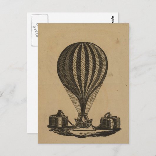 ポストカードヴィンテージアートホットエアバルーン5 ポストカード (正面/裏面)