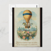 ポストカードヴィンテージアートホットエアバルーン6 ポストカード (正面/裏面)