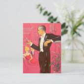 ポストカードヴィンテージカクテルパーティーオープンハウスブランデー ポストカード (スタンド正面)