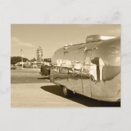 ポストカードヴィンテージセピアアルミニウムASサファリトレーラー ポストカード
