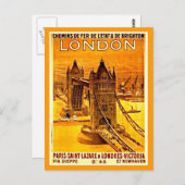 ポストカードヴィンテージトラベル – ロンドン2 ポストカード (正面/裏面)
