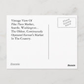 ポストカードヴィンテージビューパイクプレイスマーケットシアトルWA ポストカード (裏面)