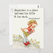 ポストカードヴィンテージフィンランド諺ハピネスプレイス ポストカード (正面/裏面)