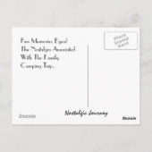 ポストカードヴィンテージレトロトラベルトレーラーキャンピングトリップ ポストカード (裏面)