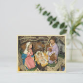 ポストカードヴィンテージ出生マンガーシーンクリスマス シーズンポストカード (スタンド正面)