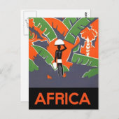 ポストカードヴィンテージ旅行旅行とアフリカ休暇 ポストカード (正面/裏面)
