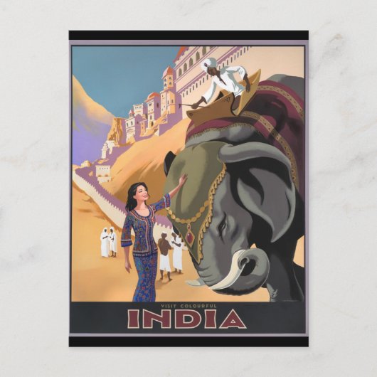 ポストカードヴィンテージ旅行 – インド ポストカード (正面)