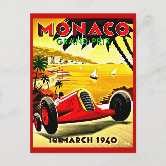 ポストカードヴィンテージ旅行 – モナコ ポストカード (正面)