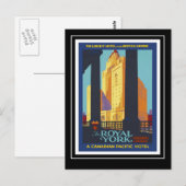 ポストカードヴィンテージ王室のトラベルヨークホテル1945 ポストカード (正面/裏面)