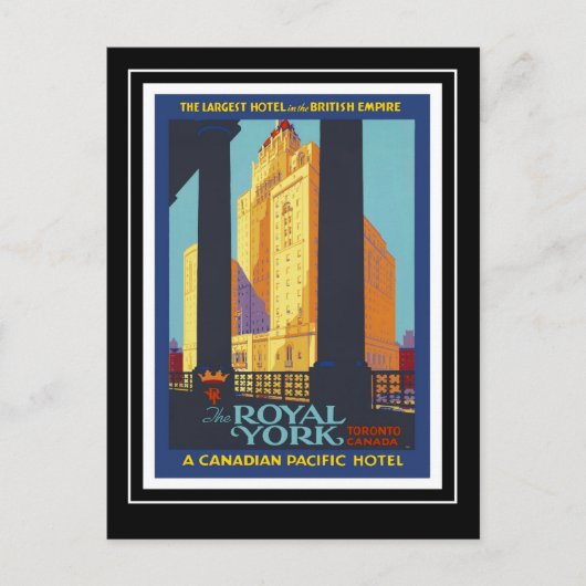 ポストカードヴィンテージ王室のトラベルヨークホテル1945 ポストカード (正面)