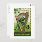 ポストカードヴィンテージ聖パトックスの日 ポストカード (正面/裏面)