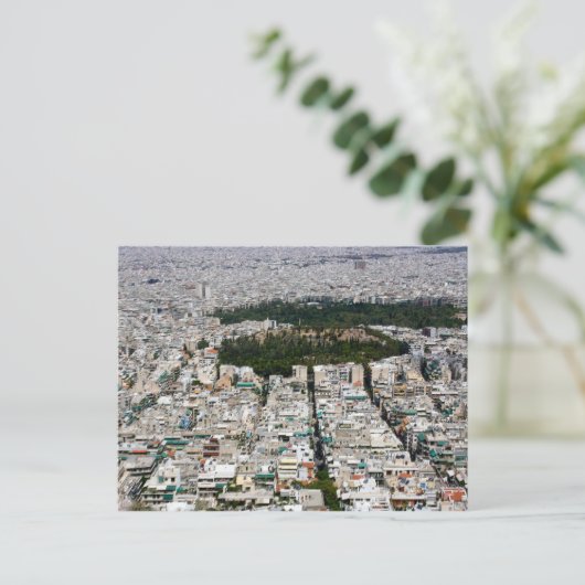 ポストカード上のアテネのアリエル表示 ポストカード (スタンド正面)