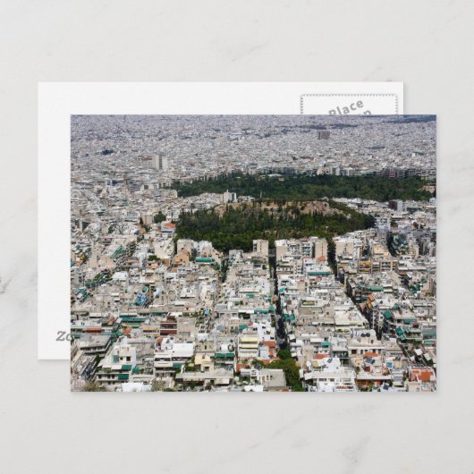 ポストカード上のアテネのアリエル表示 ポストカード (正面/裏面)