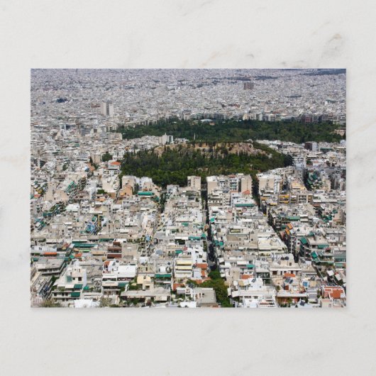 ポストカード上のアテネのアリエル表示 ポストカード (正面)