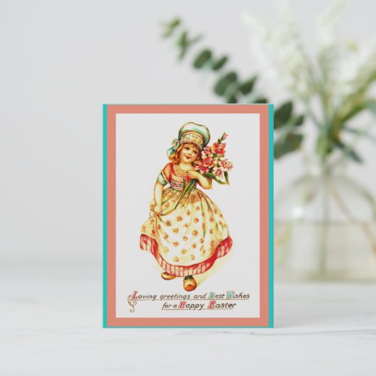 ポストカード上の美しい古いイースターヨーロッパの画像 シーズンポストカード (スタンド正面)